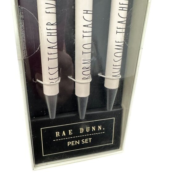 Rae Dunn Inspirational Ball Point 3 Pen Set Teacher Appreciation Black Ink Gift - Picture 3 of 5